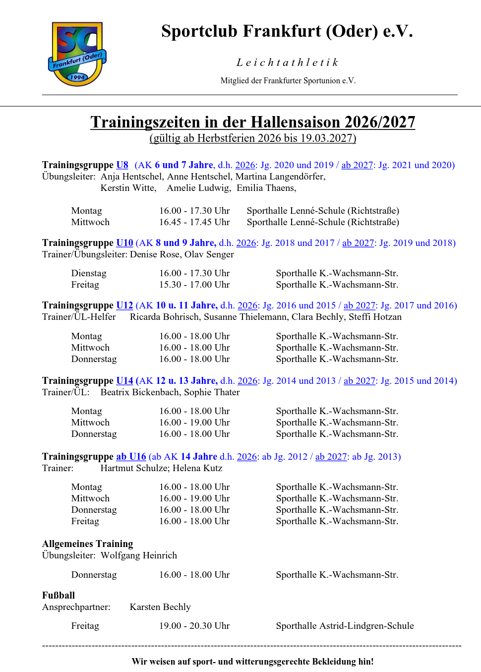 Trainingszeiten_2026